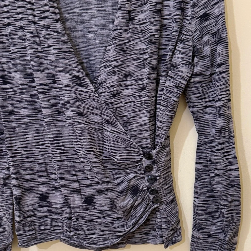 Apt. 9 Heather Gray V-Neck Long sleeve Women's Sweater Size Large